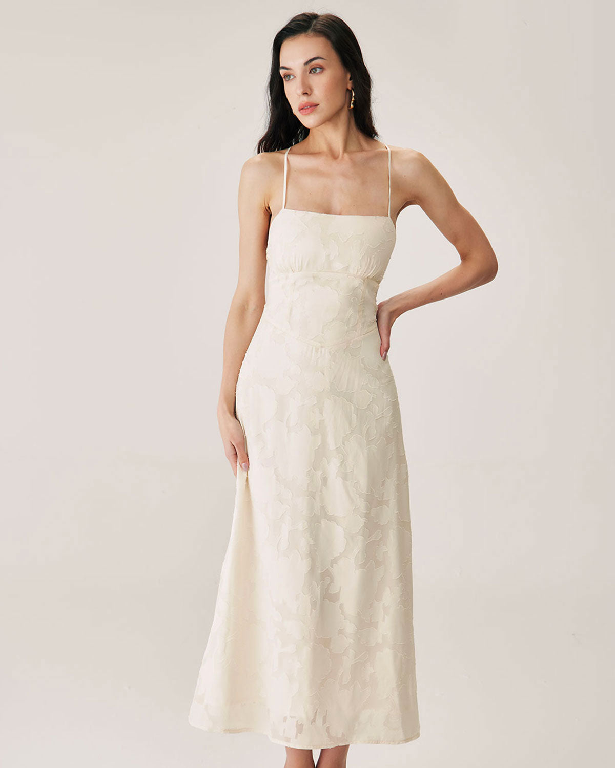 Fabric:This Slip Maxi Dress is made of Polyester. Polyester is an artificial fiber that feels soft