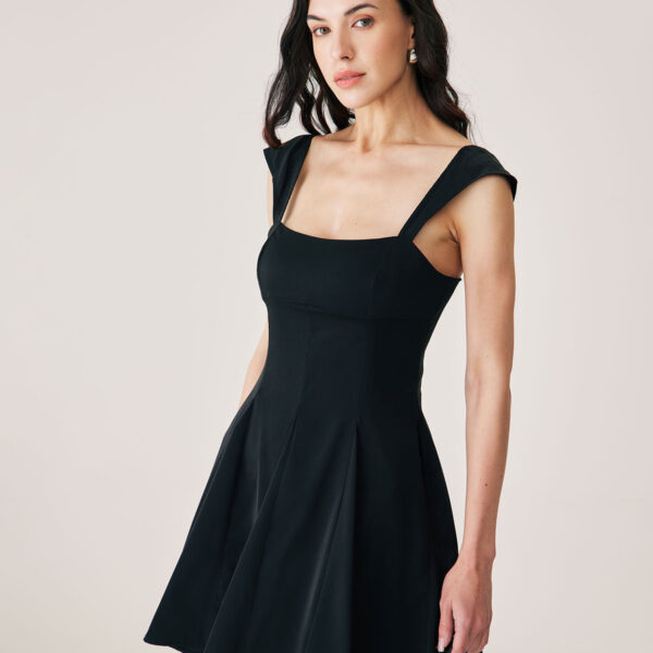 Fabric:This Pleated Mini Dress is made of Polyester. Polyester is an artificial fiber that feels soft