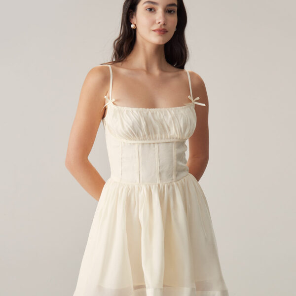 Fabric:This Slip Mini Dress is made of Polyester. Polyester is an artificial fiber that feels soft