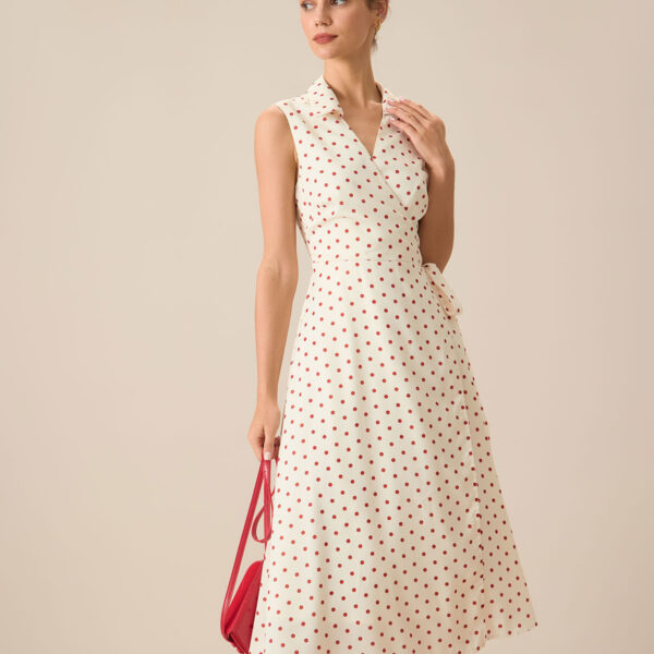 Fabric:This Wrap Midi Dress is made of Polyester. Polyester is an artificial fiber that feels soft