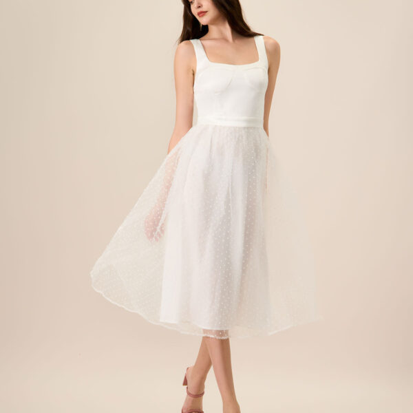 Fabric:This Slip Midi Dress is made of Polyester. Polyester is an artificial fiber that feels soft