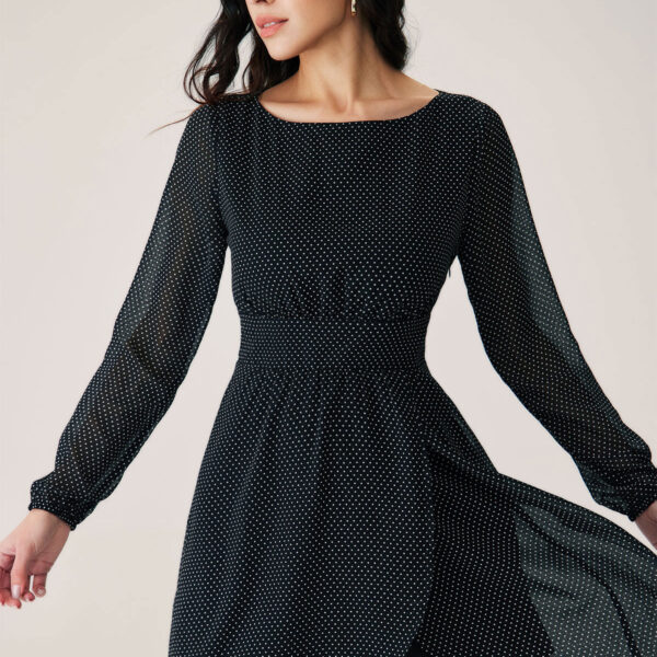 Fabric:This Polka Dot Mini Dress is made of Polyester. Polyester is an artificial fiber that feels soft