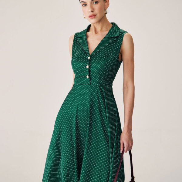 Fabric:This Polka Dot Mini Dress is made of Polyester. Polyester is an artificial fiber that feels soft