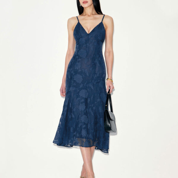Fabric:This Slip Midi Dress is made of Polyester. Polyester is an artificial fiber that feels soft