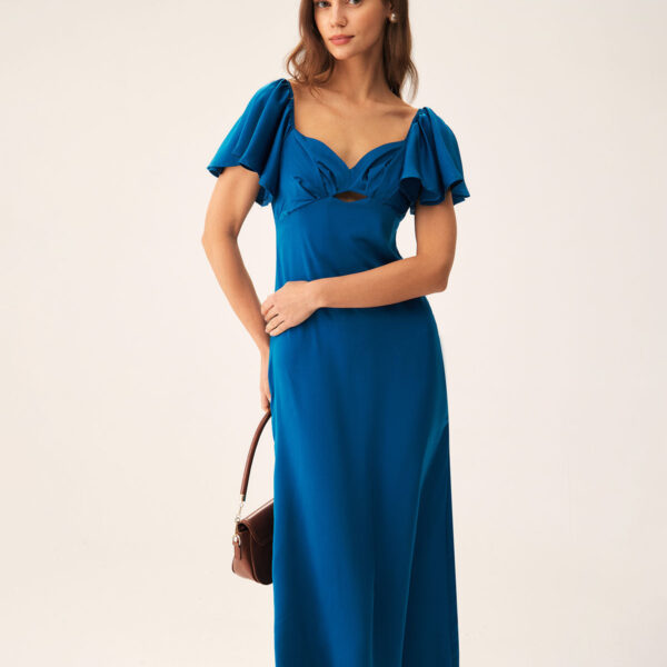Fabric: This Satin Maxi Dress is made of Polyester. Polyester is an artificial fiber that feels soft