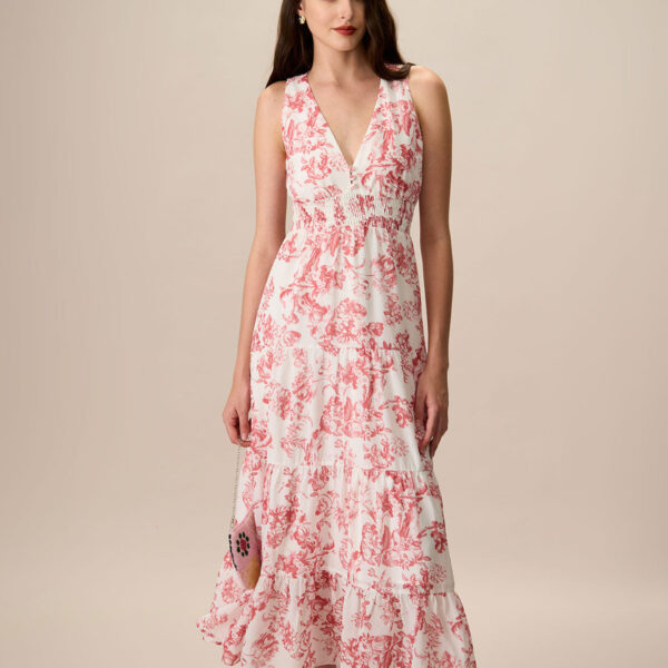 Fabric:This Sleeveless Maxi Dress is made of Polyester and Spandex. Polyester is an artificial fiber that feels soft
