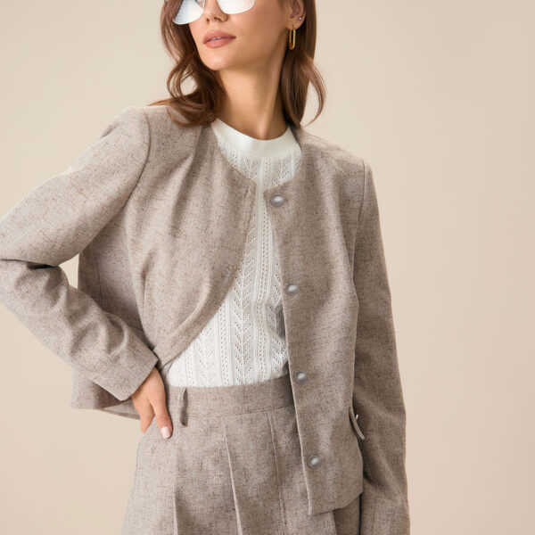 Fabric:This Single-Breasted Jacket is made of Polyester and Spandex. Polyester is an artificial fiber that feels soft