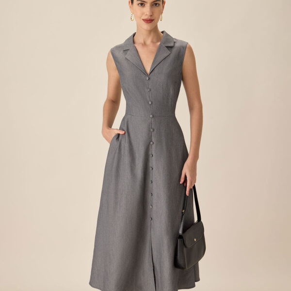 Fabric: This Button Midi Dress is made of Viscose and Polyester. Viscose (aka rayon) is a man-made cellulosic fiber made from wood pulp. It's soft