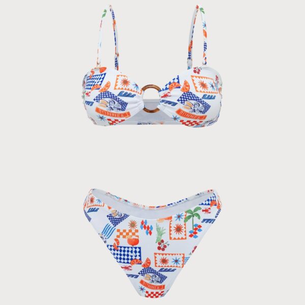 Back Neckline: Strap Fabric Stretch: High Stretch Waist: Low Waisted Closure Type: Elastic Waist Pattern Type: Geometric