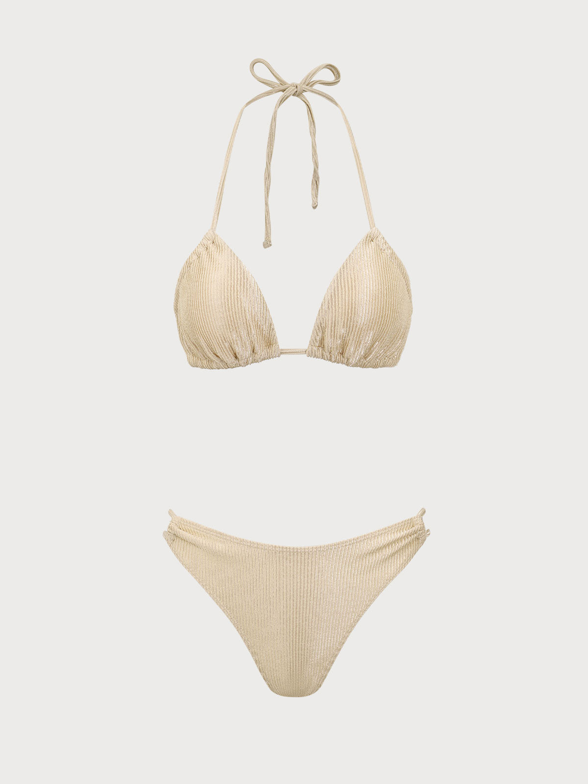 Back Neckline: Strappy Fabric Stretch: Medium Stretch Waist: Low Waisted Closure Type: Elastic Waist Pattern Type: Solid Embellishment: Knot