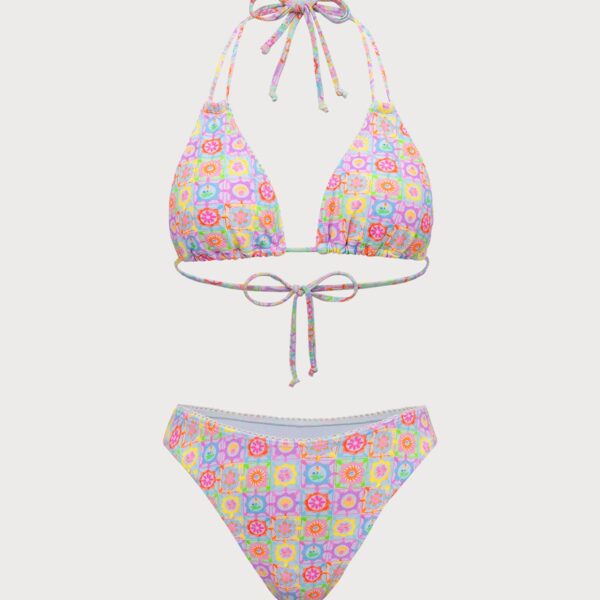 Back Neckline: Strappy Fabric Stretch: High Stretch Waist: Low Waisted Closure Type: Elastic Waist Pattern Type: Floral