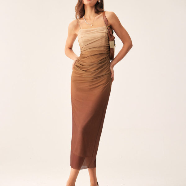 Fabric: This Mesh Midi Dress is made of Polyester. Polyester is an artificial fiber that feels soft