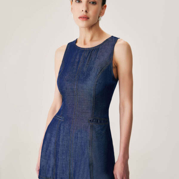 Fabric:This Pocket Mini Dress is made of Polyester. Polyester is an artificial fiber that feels soft