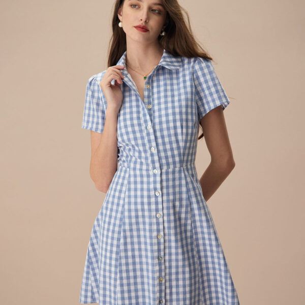 Fabric:This Cotton Mini Dress is made of Cotton. Cotton fabric features humidity balance