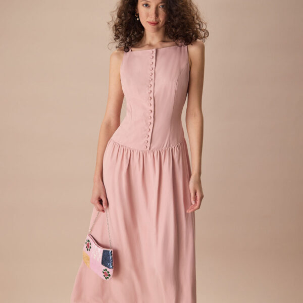 Fabric:This Sleeveless Midi Dress is made of TENCEL™ Lyocell. TENCEL Lyocell fibers