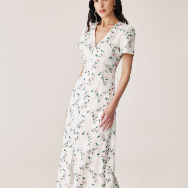 Fabric:This V-Neck Maxi Dress is made of Polyester. Polyester is an artificial fiber that feels soft