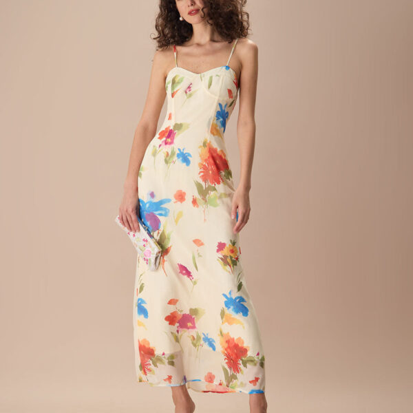 Fabric:This Slip Maxi Dress is made of Polyester. Polyester is an artificial fiber that feels soft