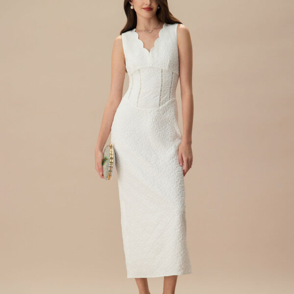 Fabric:This Jacquard Maxi Dress is made of Polyester and Spandex. Polyester is an artificial fiber that feels soft