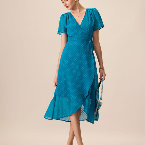 Fabric:This Jacquard Mini Dress is made of Polyester. Polyester is an artificial fiber that feels soft